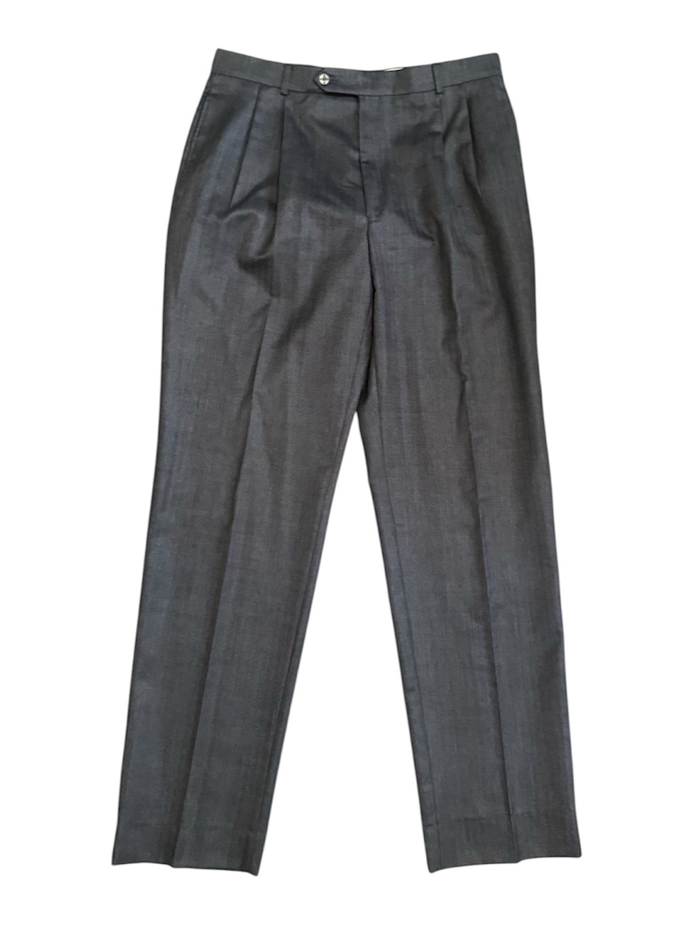 Ballin classic Men's Gray Dress Pants - Classic Pleated Trousers
